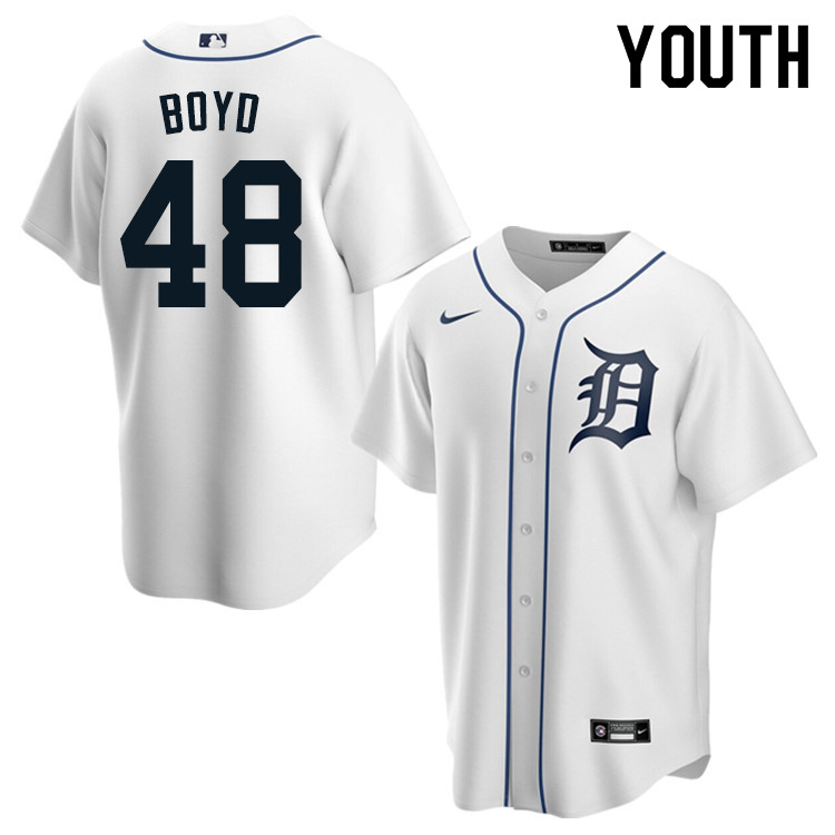 Nike Youth #48 Matthew Boyd Detroit Tigers Baseball Jerseys Sale-White